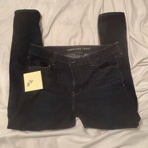 American Eagle Outfitters Women's Dark blue high rise Jeggings